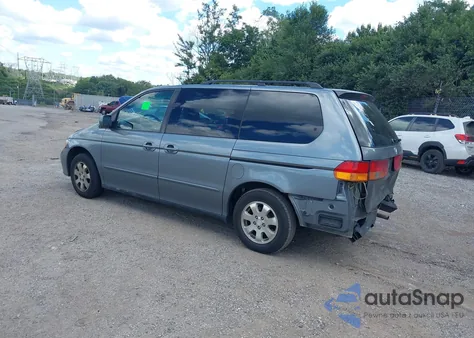 2002 Honda Odyssey Ex из США, поврежденный, VIN 2HKRL18602H515843